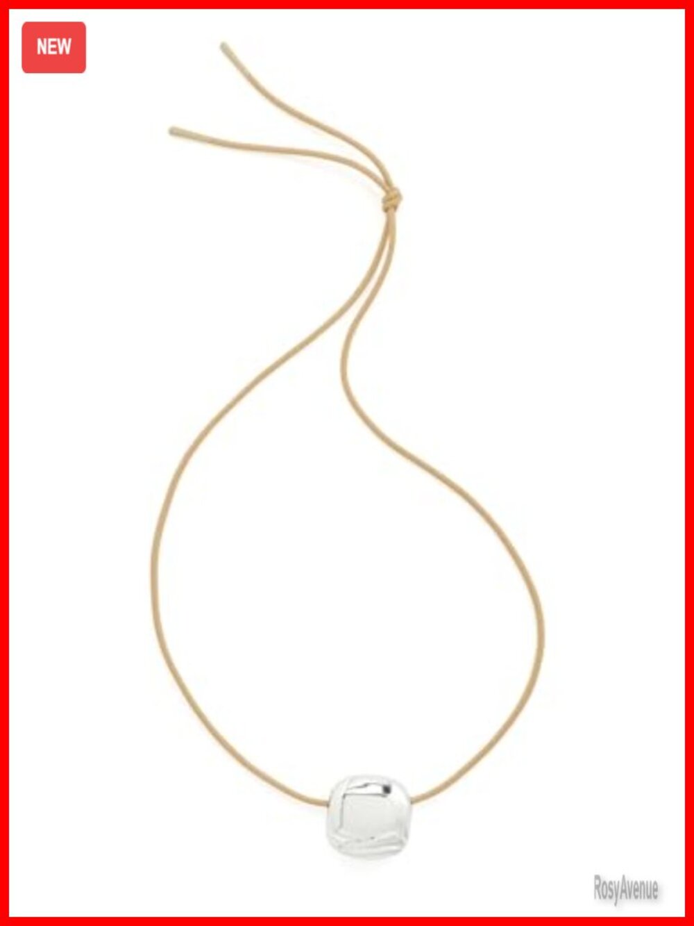 Silver Plated Brass Rope Necklace with Knot Closure Pendant